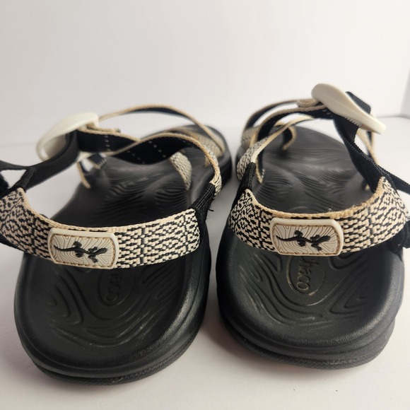 Chaco Women's Strappy Casual Sporty Waterproof Sandals White/Black Size 11 - Picture 4 of 7